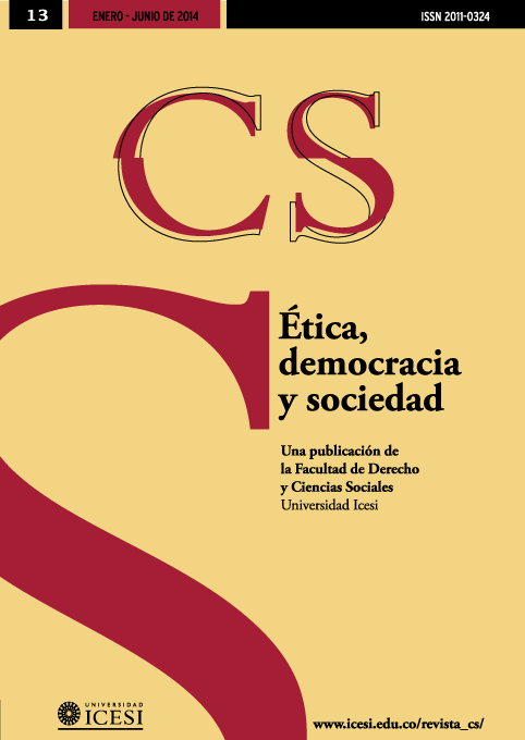 					Visualizar n. 13 (2014): No. 13, Enero-Junio (2014): Ética, democracia y sociedad
				